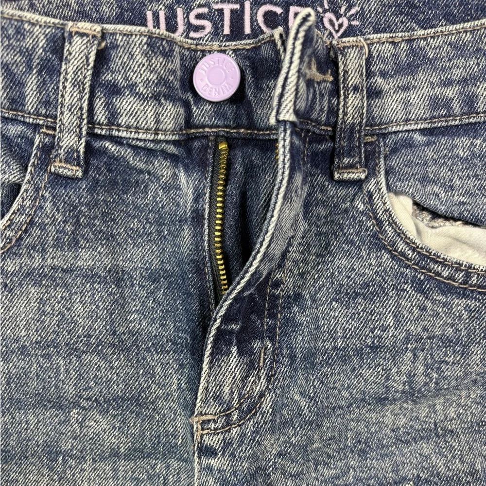 Justice Girls Patched Mini Mom Jeans | Size 12